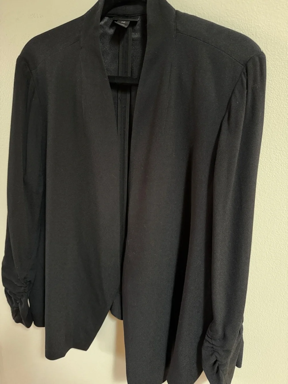 Halogen XXL Black Women's Open-Front Blazer